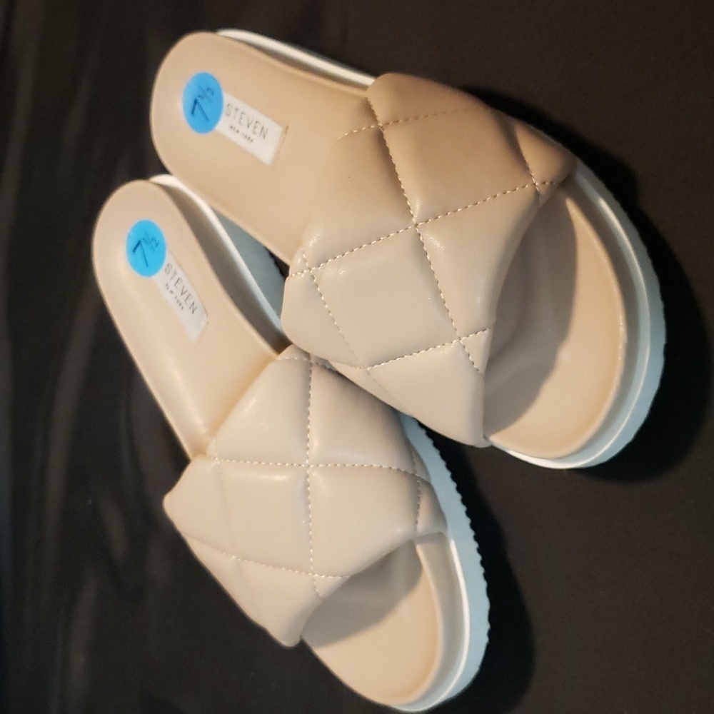 Steve Madden Quilted Slide Sandals